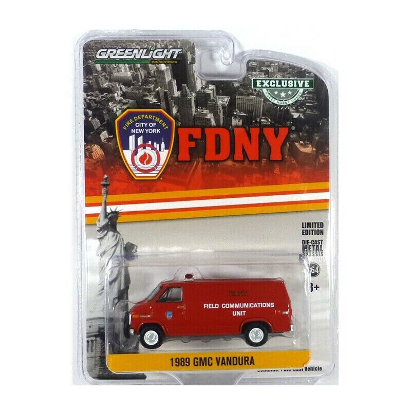 Greenlight Hobby Exclusive FDNY Fire Van 1989 GMC Vandura 1:64 Diecast