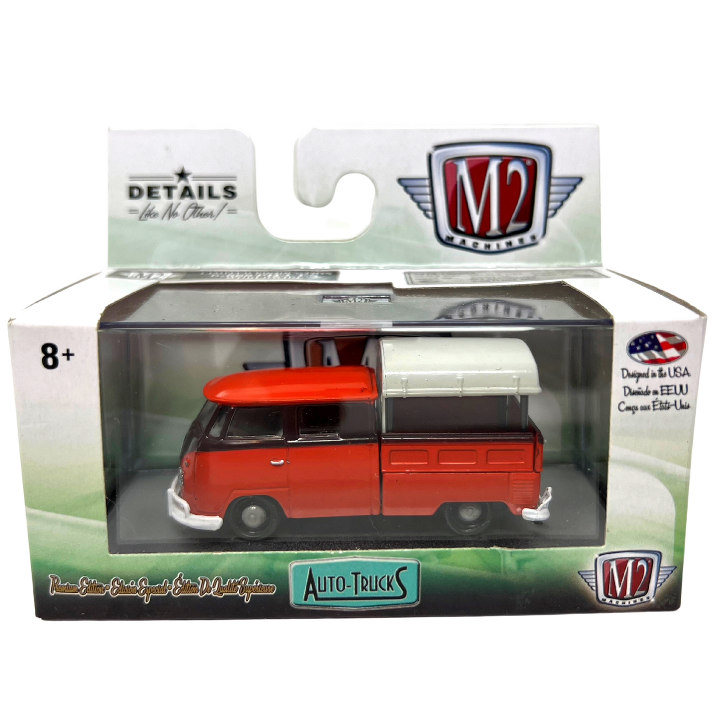 M2 Machines Auto-Trucks 1960 VW Double Cab Truck USA Model R54 1:64 Diecast