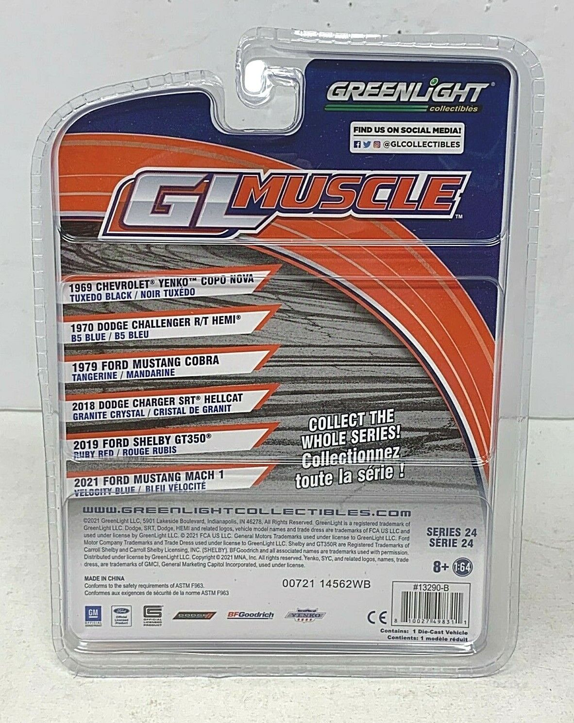 Greenlight GL Muscle Series 24 1970 Dodge Challenger RT Hemi 1:64 Diecast