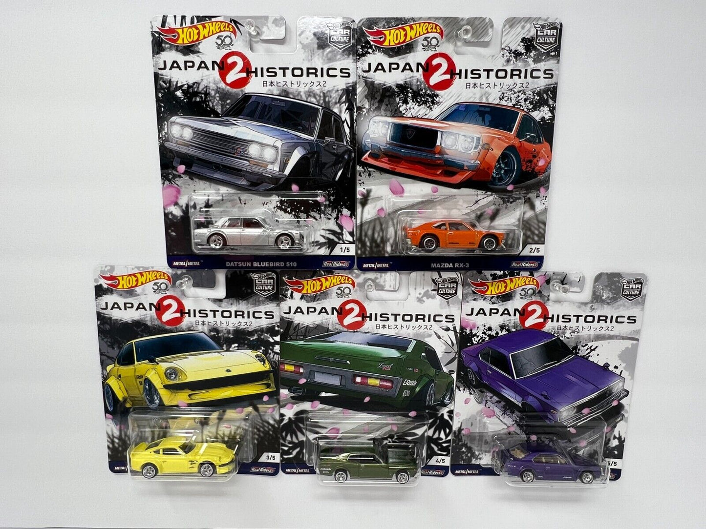 Hot Wheels Premium Car Culture Japan Historics 2 1:64 Diecast Complete Set of 5