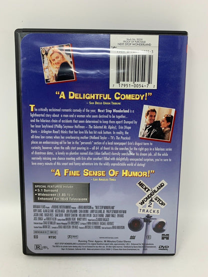 Next Stop Wonderland (DVD, 2000) Hope Davis Alan Gelfant Romance Good Condition!