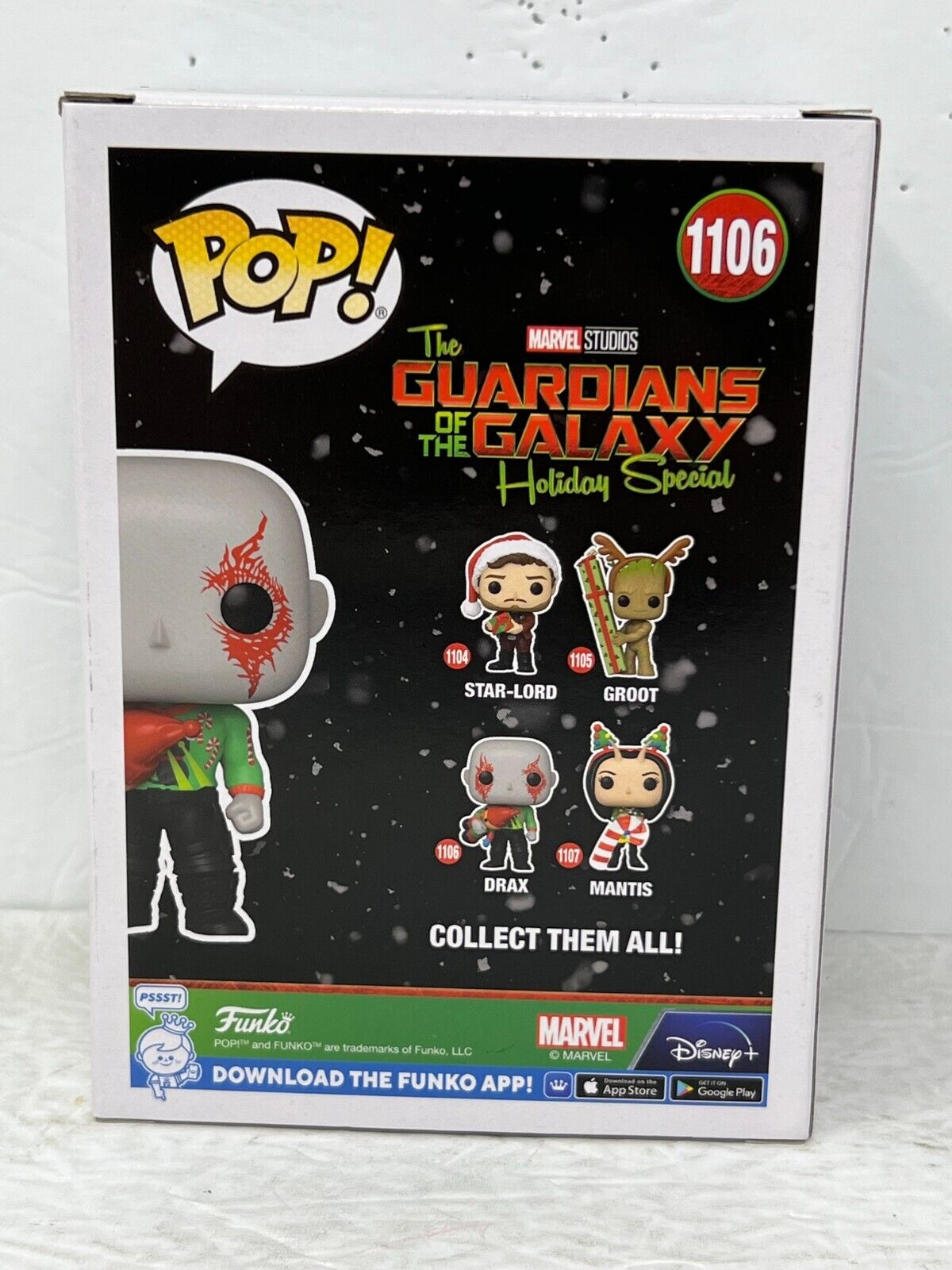 Funko Pop! Marvel Guardians of the Galaxy Holiday Special #1106 Drax Bobble-Head