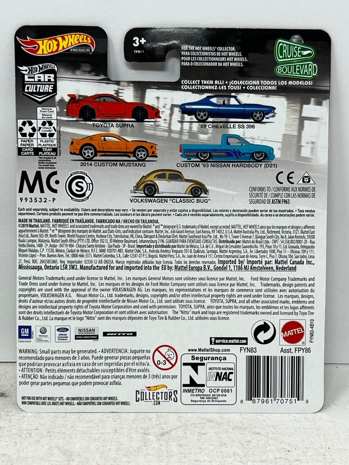 Hot Wheels Premium Cruise Boulevard 2014 Custom Mustang 1:64 Diecast