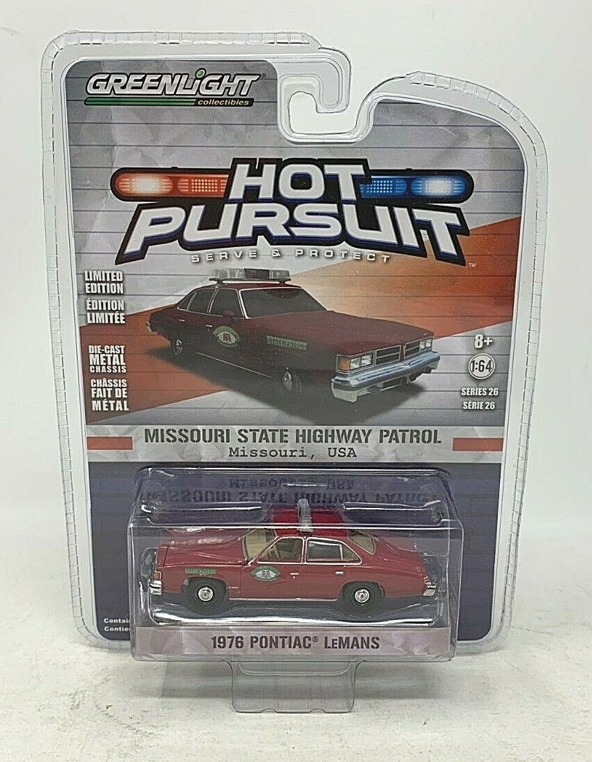 Greenlight Hot Pursuit Missouri Highway Patrol 1976 Pontiac LeMans 1:64 Diecast