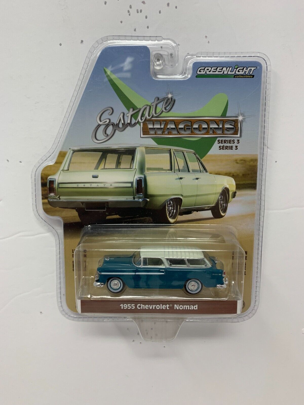 Greenlight Estate Wagons Series 3 1955 Chevrolet Nomad 1:64 Diecast