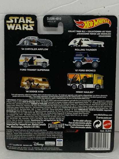 Hot Wheels 2016 Star Wars Pop Culture 1:64 Diecast Set of 6 By Ralph McQuarrie