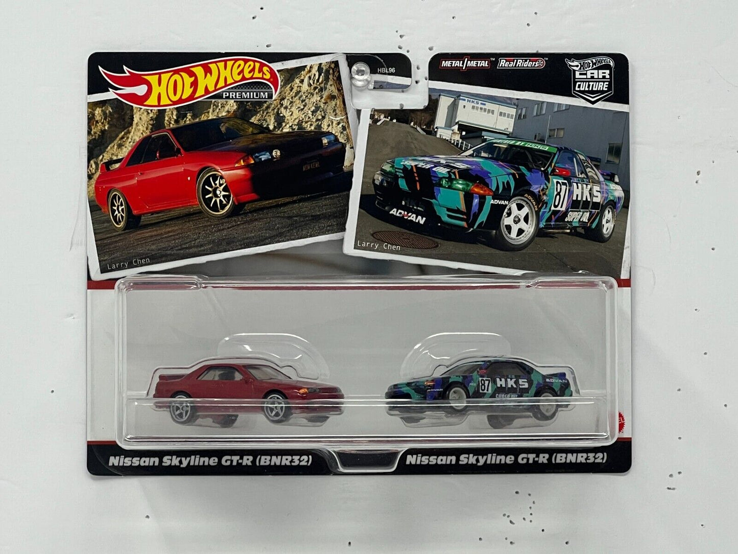 Hot Wheels Premium Larry Chen Nissan Skyline GT-R (BNR32) 2-Pack 1:64 Diecast