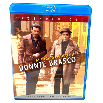 Donnie Brasco (Blu-ray, 2007) Al Pacino Johnny Depp Crime Good Condition!!!