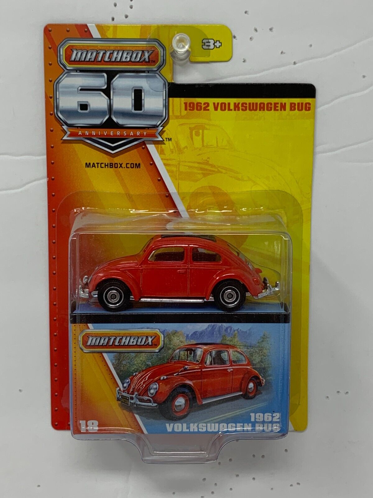 Matchbox 60th Anniversary 1962 Volkwagen Bug 1:64 Diecast