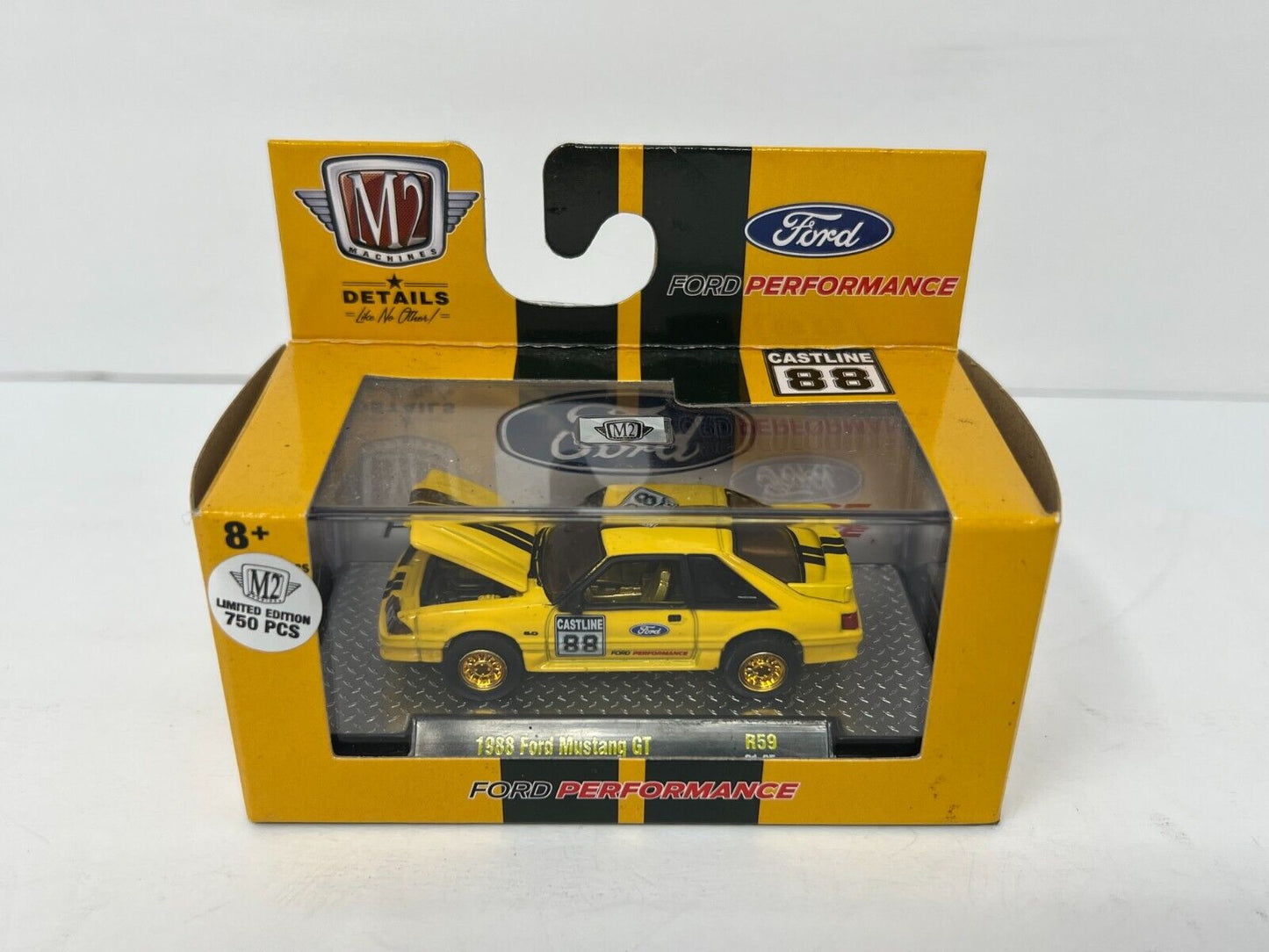 M2 Machines 1988 Ford Mustang GT R59 Chase Limited to 750 pcs 1:64 Diecast