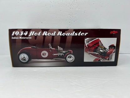 GMP 1934 Ford Hot Rod Roadster Indian Motorcycle 1:18 Diecast Red