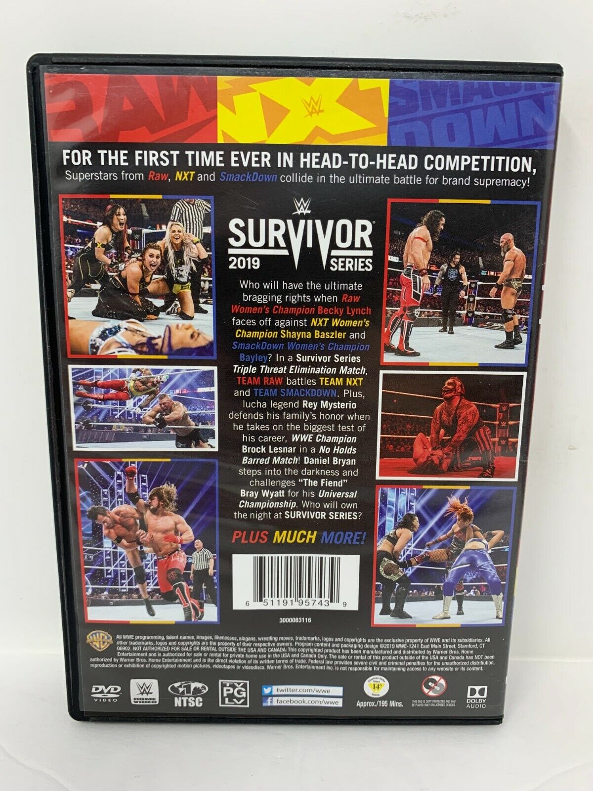 WWE: Survivor Series 2019 (DVD, 2019) Good Condition!!!