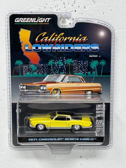 Greenlight California Lowriders 1971 Chevrolet Monte Carlo 1:64 Diecast