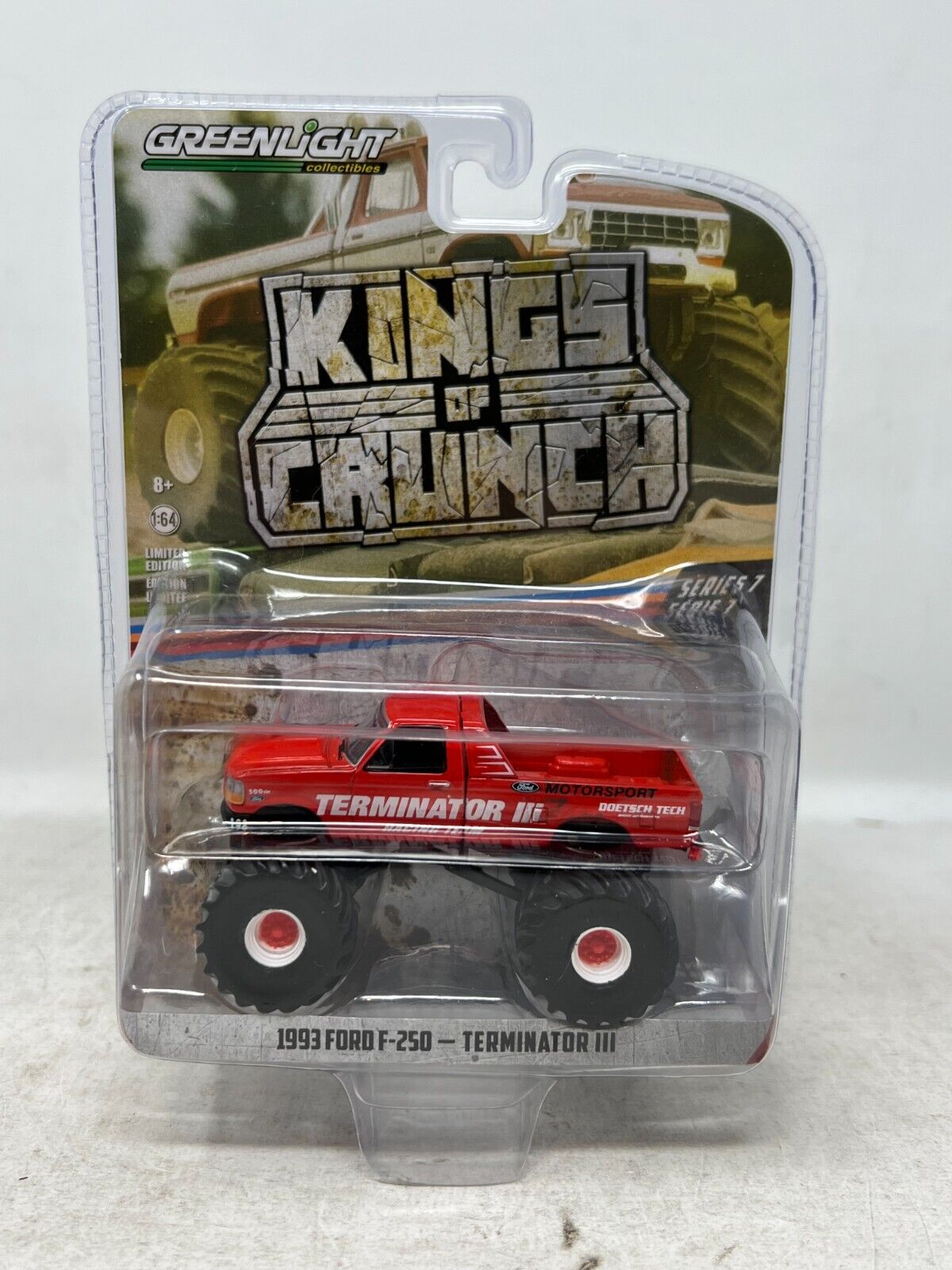 Greenlight Kings of Crunch Series 7 1993 Ford F-250 Terminator III 1:64 Diecast