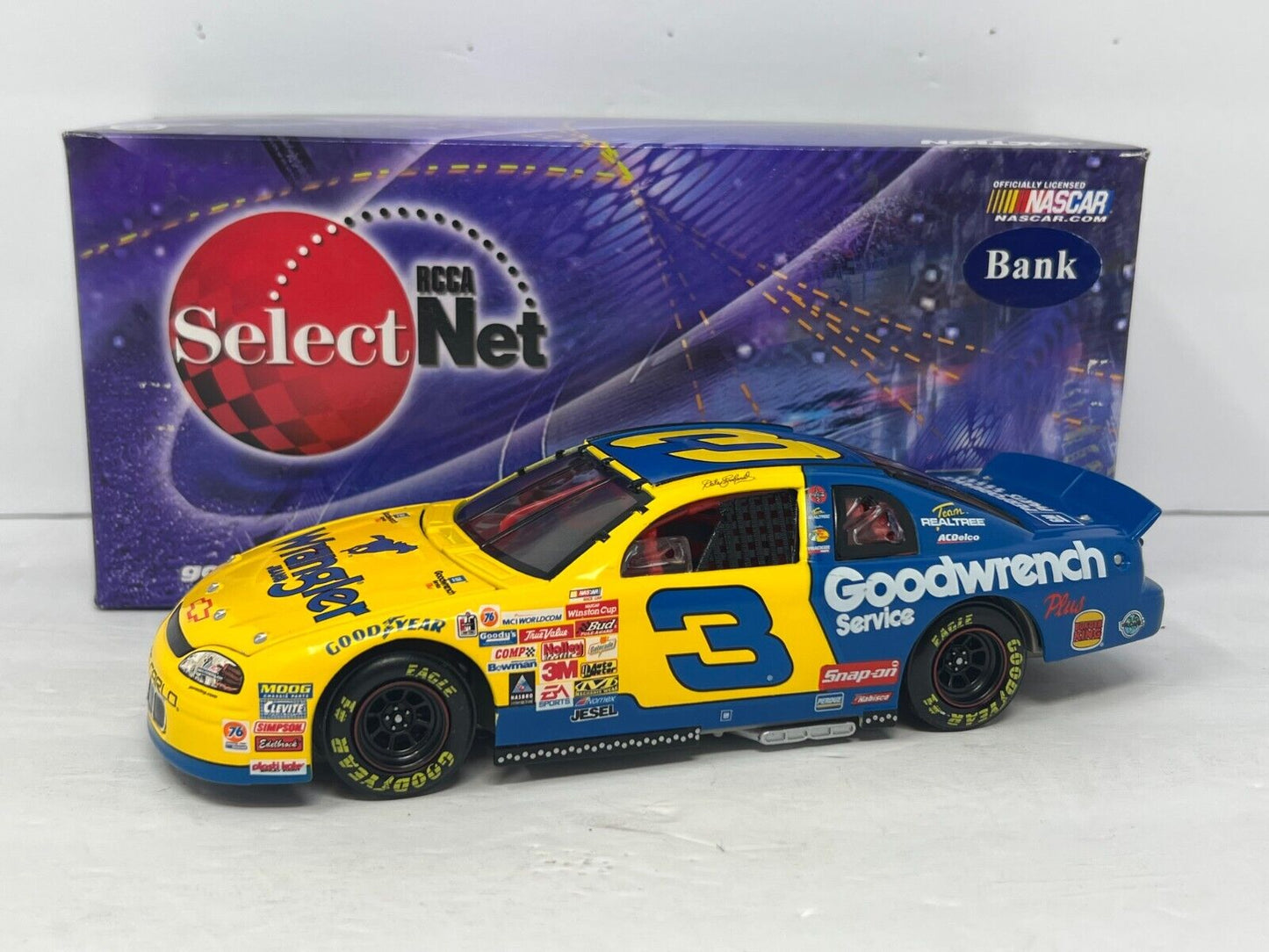 Action Nascar #3 Dale Earnhardt Sr. Goodwrench Wrangler Jeans BANK 1:24 Diecast