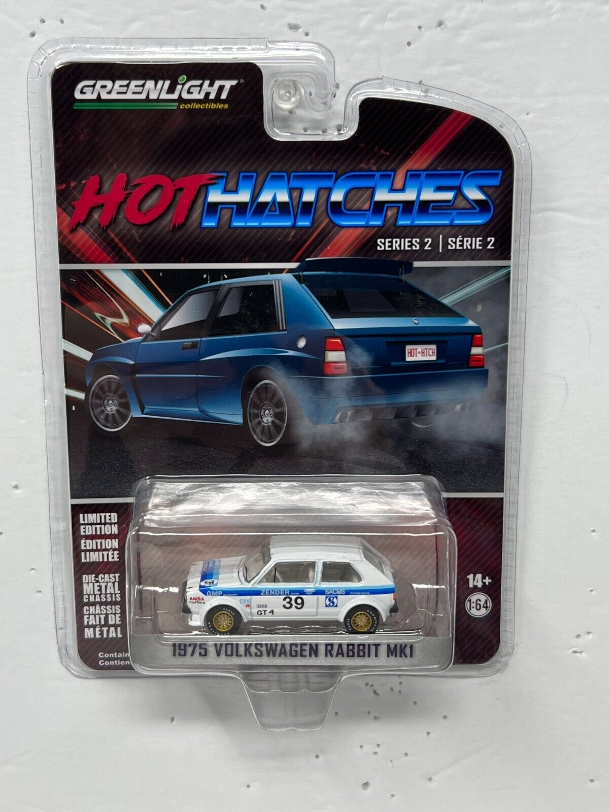 Greenlight Hot Hatches 1975 Volkswagen Rabbit MK1 1:64 Diecast