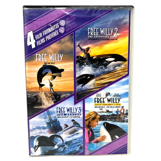 Free Willy Collection 4 Film Favourites (DVD, 2010) Jason James Richter Family