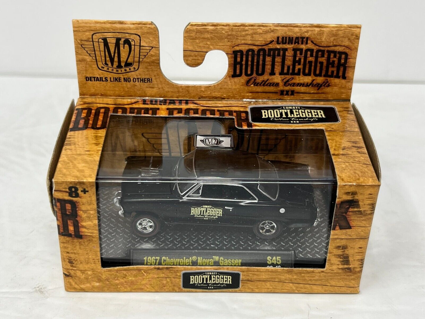 M2 Machines Lunati Bootlegger 1967 Chevrolet Nova Gasser S45 1:64 Diecast