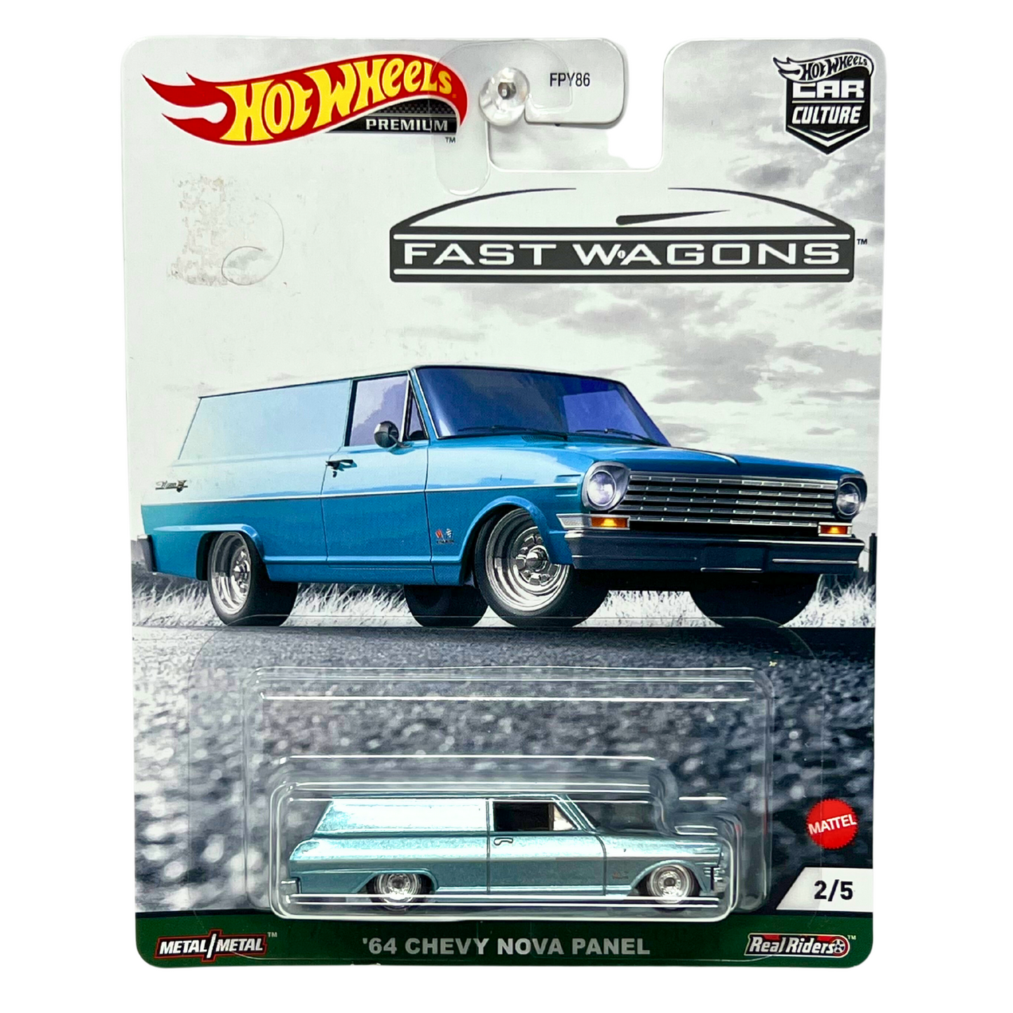 Hot Wheels Premium Fast Wagons '64 Chevy Nova Panel 1:64 Diecast