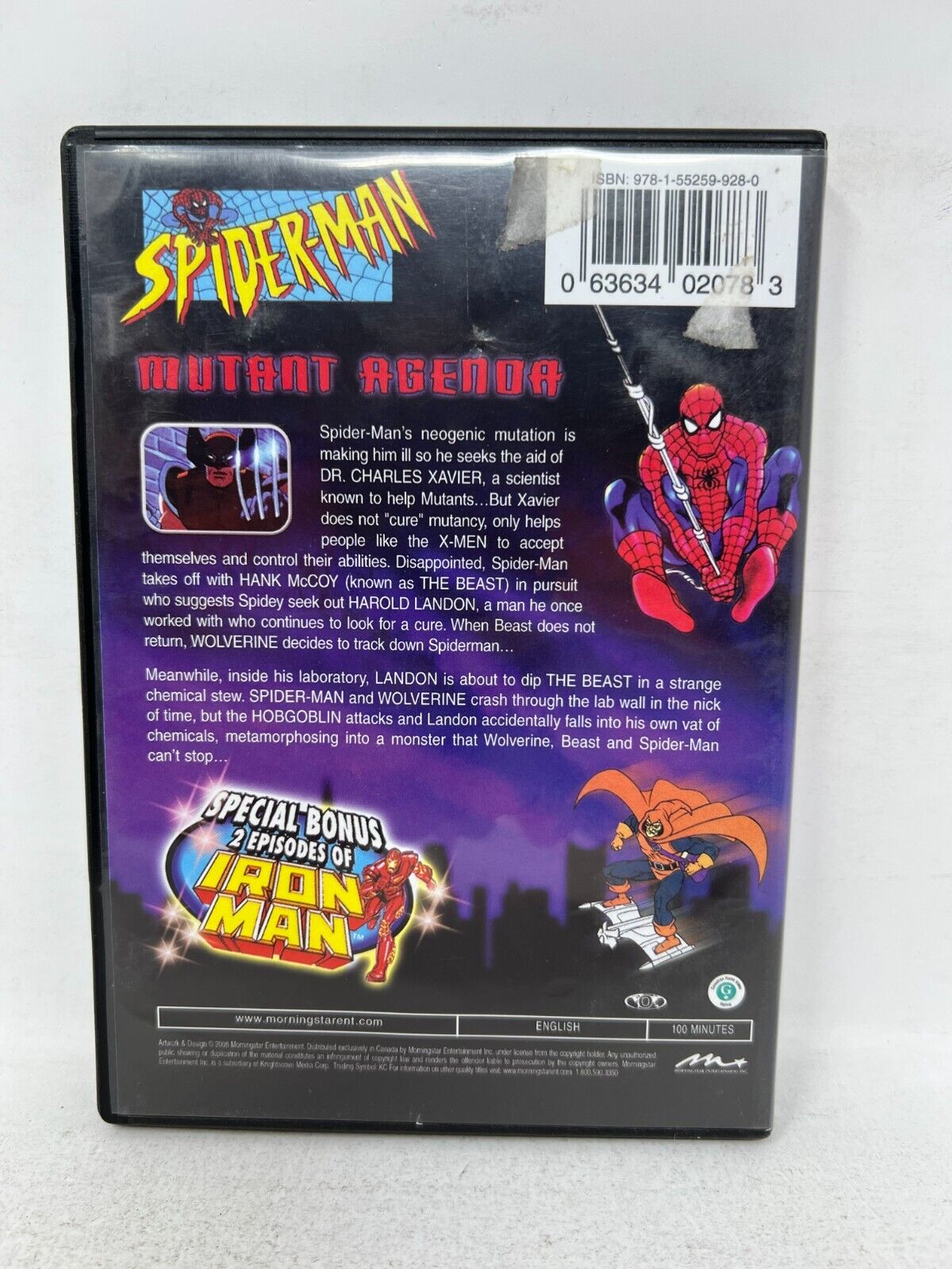 Spider-Man: Mutant Agenda (DVD, 2008) 100 Minute Animated Adventure Marvel