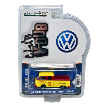 Greenlight Club V-Dub 1976 Volkswagen Type 2 T2 Double Cab Pick Up 1:64 Diecast