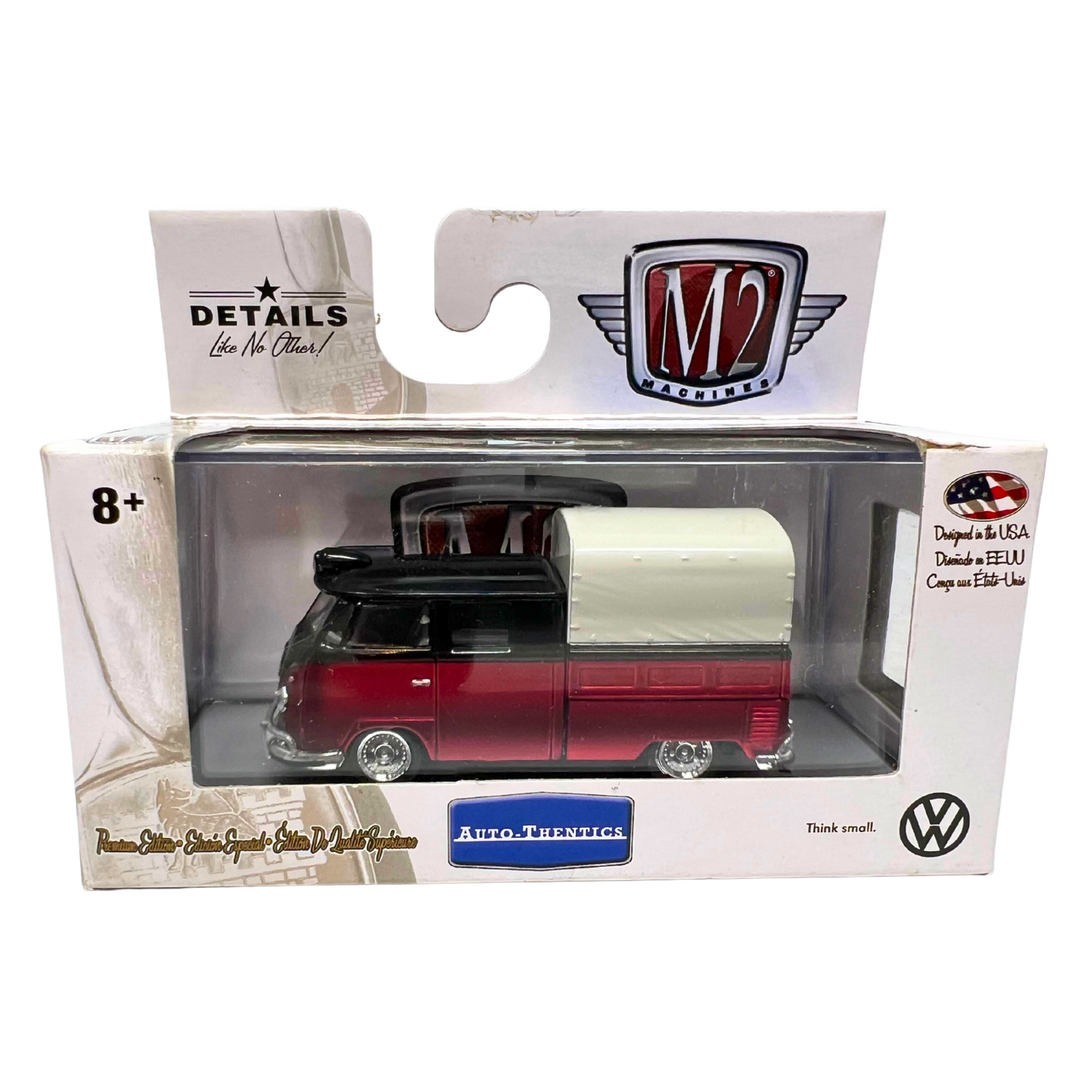 M2 Machines Auto-Thentics 1959 VW Double Cab Truck USA Model WMTS07 1:64 Diecast