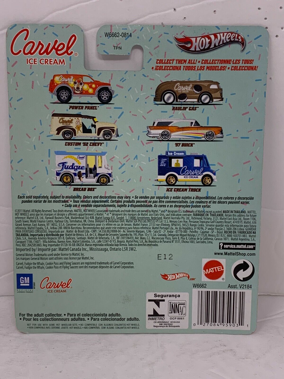 Hot Wheels Carvel Ice Cream '57 Buick Real Riders 1:64 Diecast