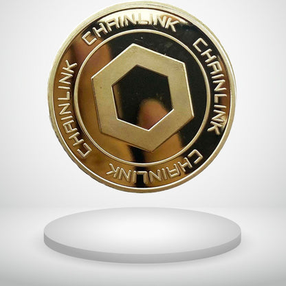 Chainlink | LINK Physical Crypto Coin Novelty Souvenir Token Gold Color