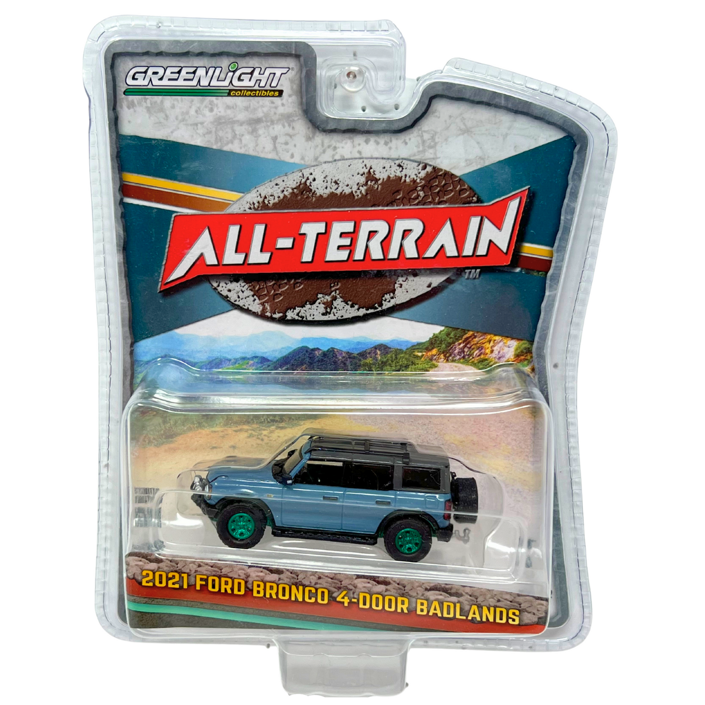 Greenlight All-Terrain 2021 Ford Bronco Badlands GREEN MACHINE 1:64 Diecast