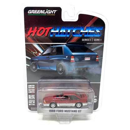 Greenlight Hot Hatches Series 1 1988 Ford Mustang GT 1:64 Diecast