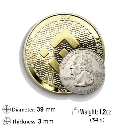 Ethereum | ETH Physical Crypto Coin Novelty Souvenir Token Gold Color