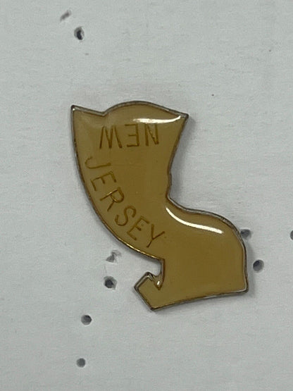 New Jersey State Map Souvenir Cities & States Lapel Pin P1