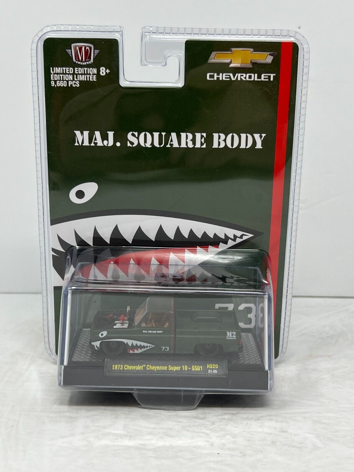 M2 Machines Maj. Square Body 1973 Chevrolet Cheyenne Super 10 SS01 1:64 Diecast