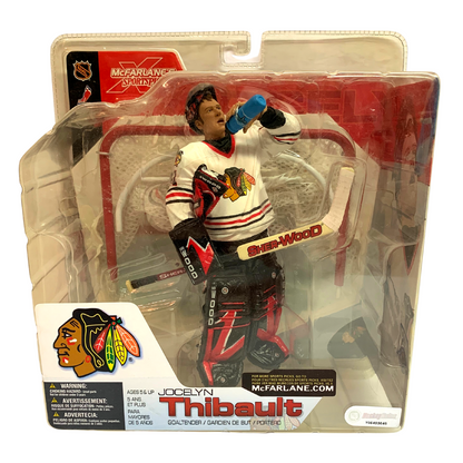 Mcfarlane NHL Jocelyn Thibault Chicago Blackhawks White Jersey Series 4 Figure