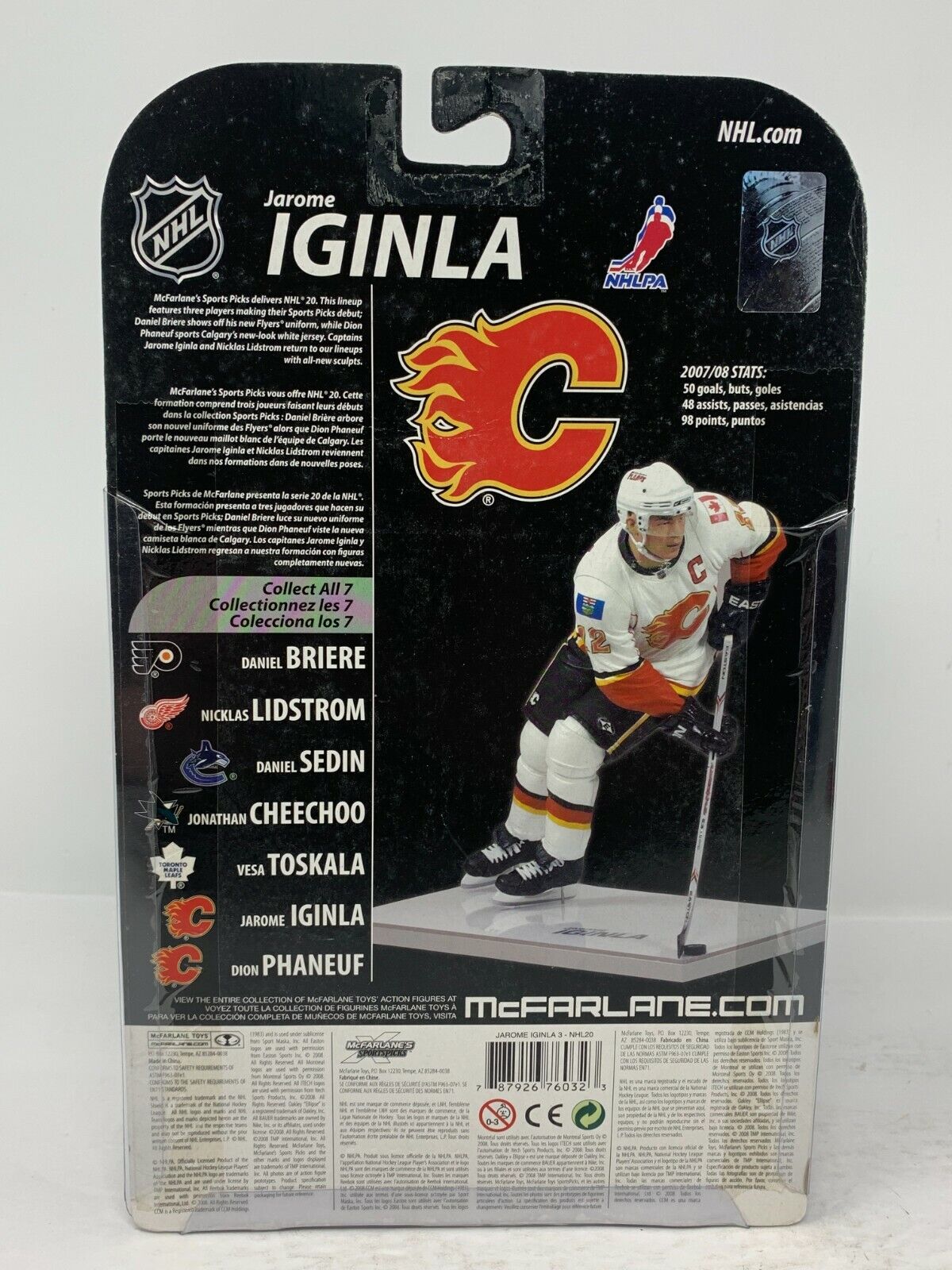 Mcfarlane NHL Jarome Iginla Calgary Flames White Jersey Series 20 Figure