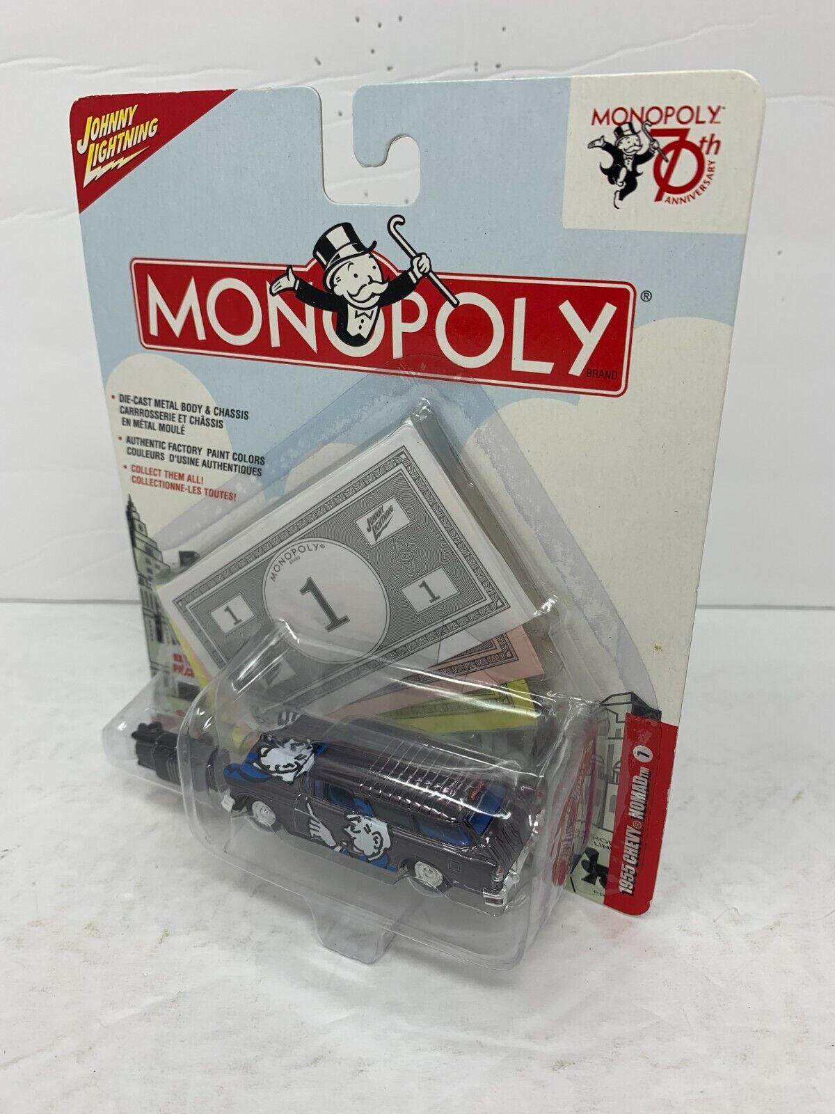 Johnny Lightning Monopoly 70th Anniversary 1955 Chevy Nomad 1:64 Diecast