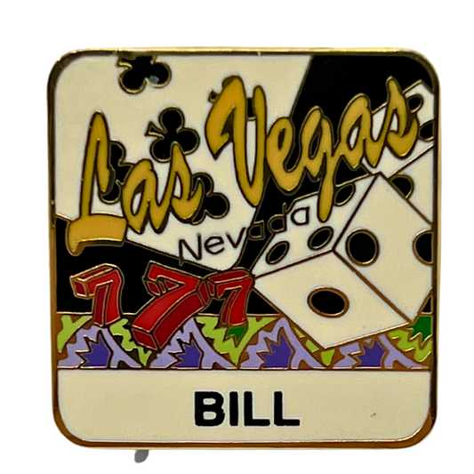 Las Vegas Nevada Dealer Bill Nametag Cities & States Lapel Pin P1
