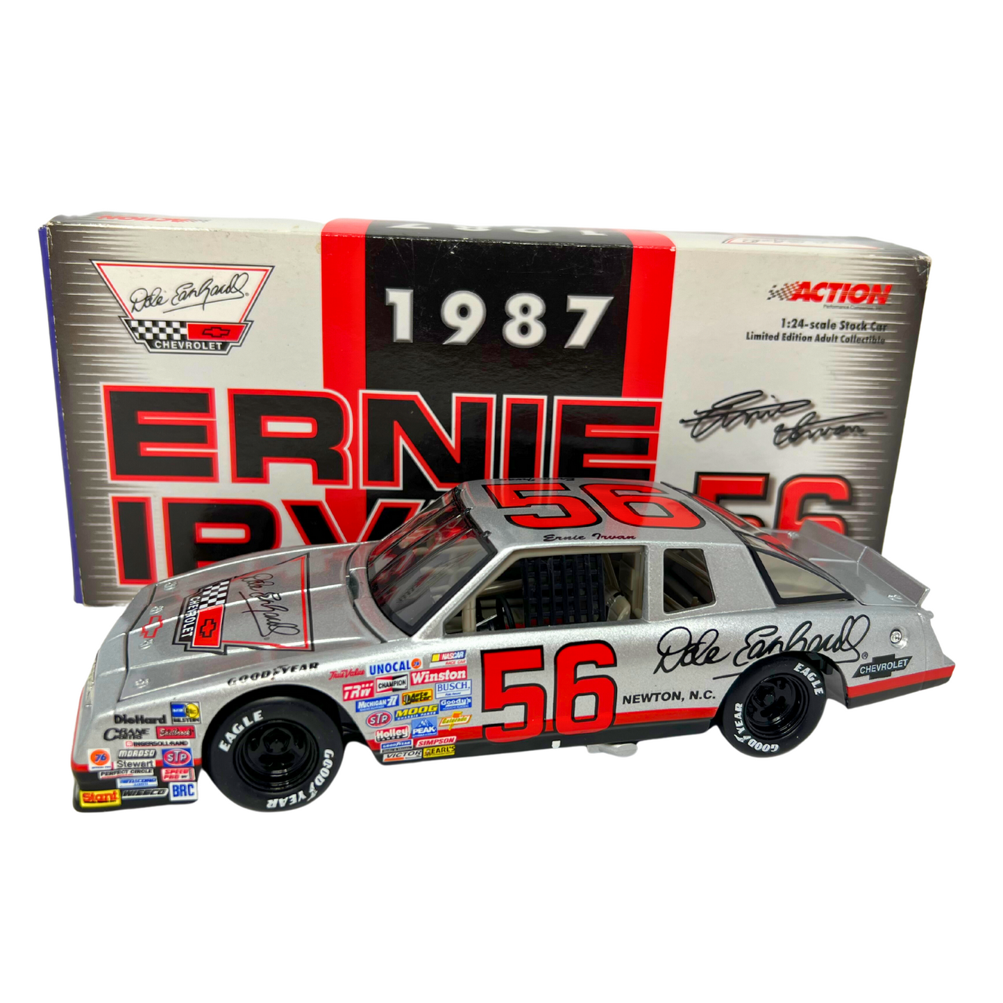 Action Nascar #56 Ernie Irvan Dale Earnhardt Chevy 1987 Monte Carlo 1:24 Diecast