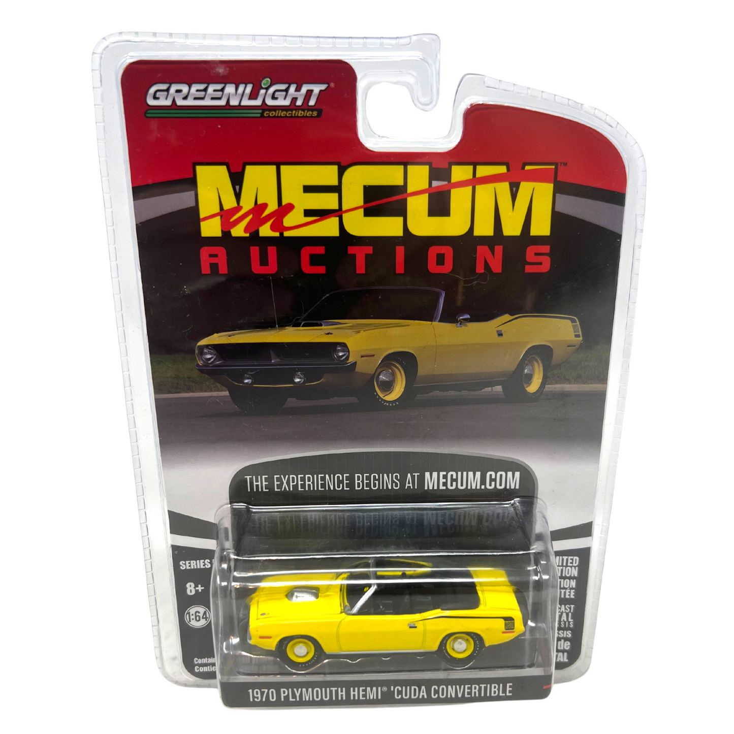 Greenlight Mecum Auctions 1970 Plymouth HEMI 'Cuda Convertible 1:64 Diecast