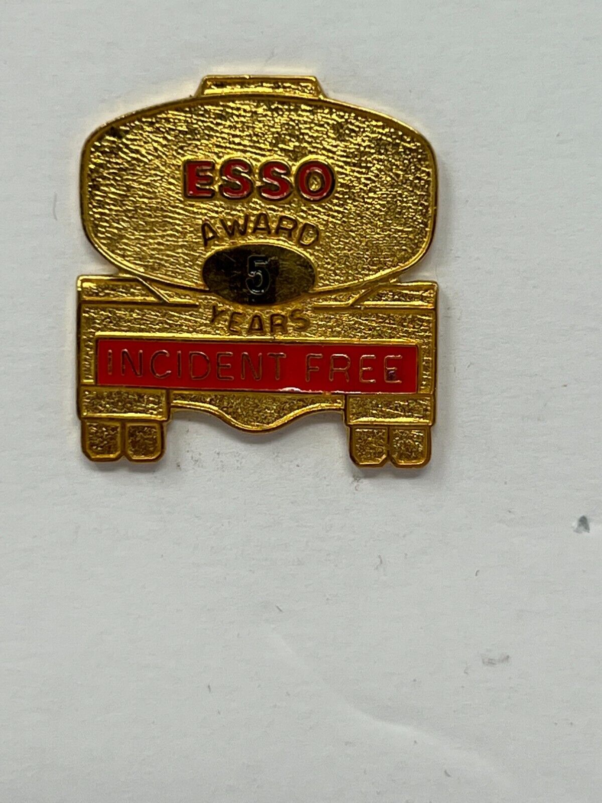 Esso Incident Free Award 5 Year Gas & Oil Lapel Pin