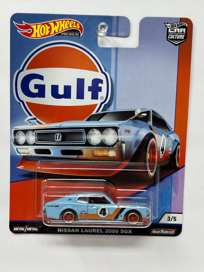 Hot Wheels Premium Car Culture Gulf Nissan Laurel 2000 SGX 1:64 Diecast