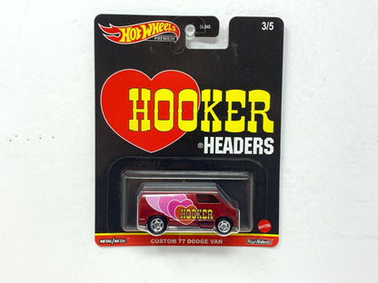 Hot Wheels Premium Pop Culture Hooker Headers 77 Dodge Van 1:64 Diecast