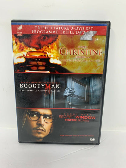 Christine / Boogeyman / Secret Window (DVD, 2011) Horror Good Condition!!!