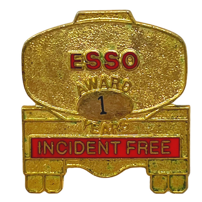 Esso Incident Free Award 1 Year Gas & Oil Lapel Pin