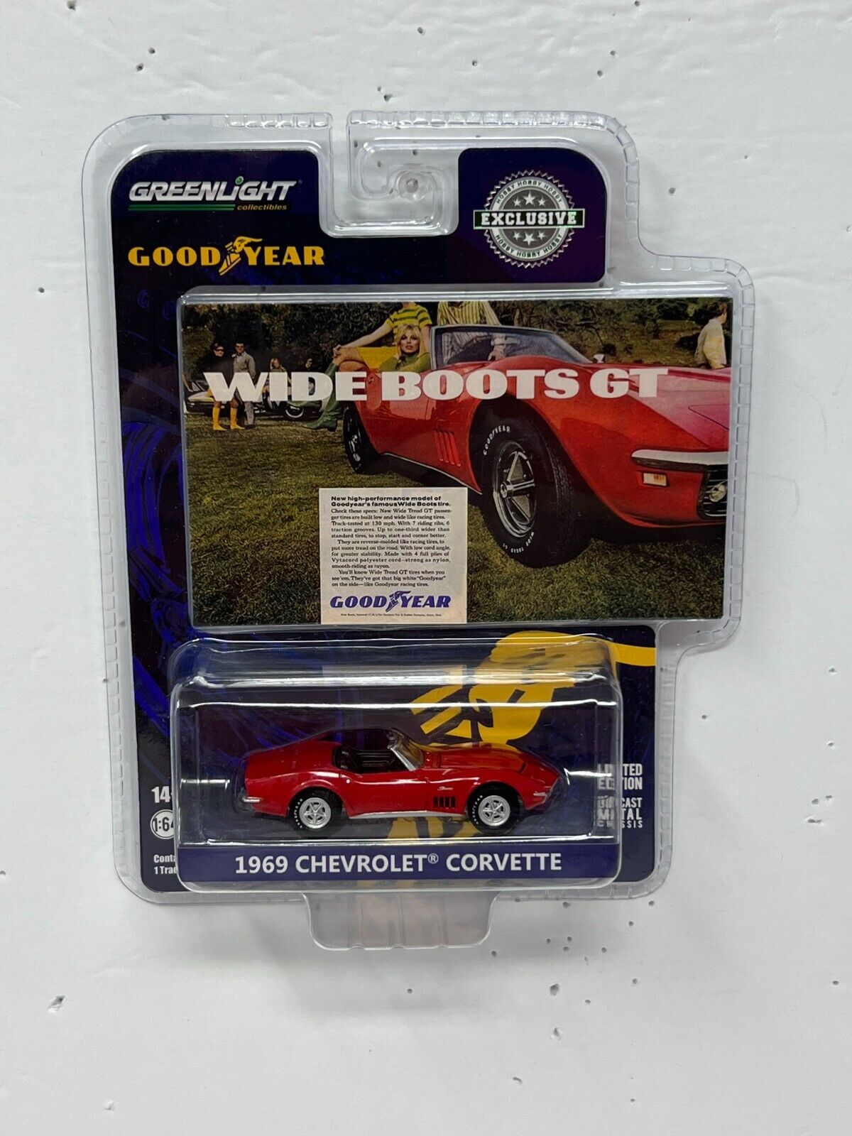 Greenlight Hobby Exclusive Wide Boots GT 1969 Chevrolet Corvette 1:64 Diecast