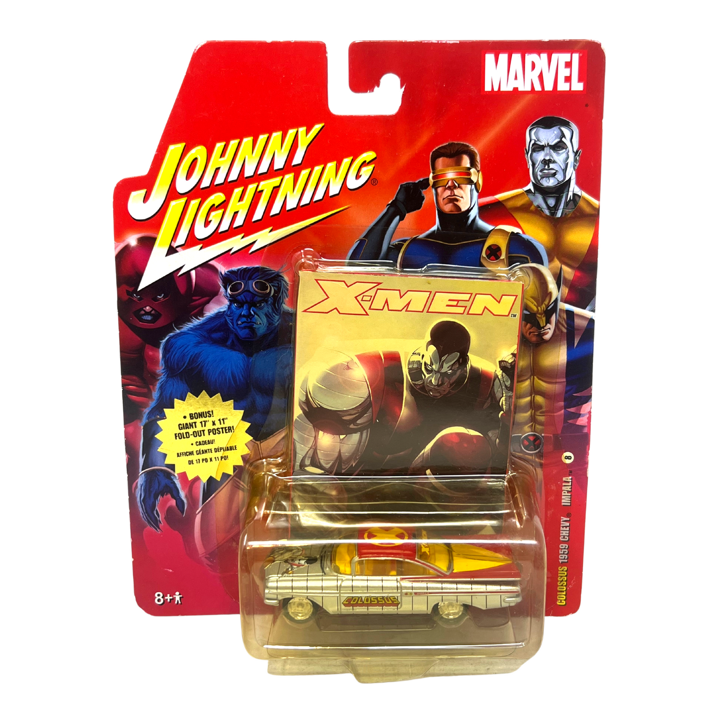 Johnny Lightning Marvel X-Men Colossus 1959 Chevy Impala 1:64 Diecast