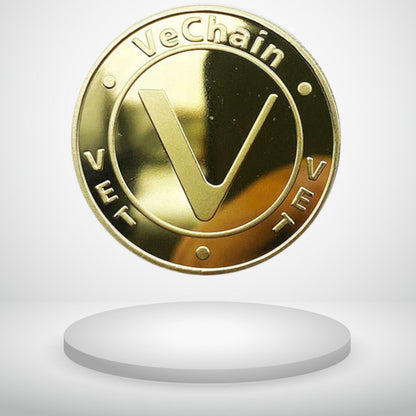 VeChain | VET Physical Crypto Coin Novelty Souvenir Token Gold Color