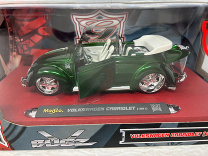 Maisto G Ridez V Bugz 1951 Volkswagen Cabriolet 1:18 Diecast