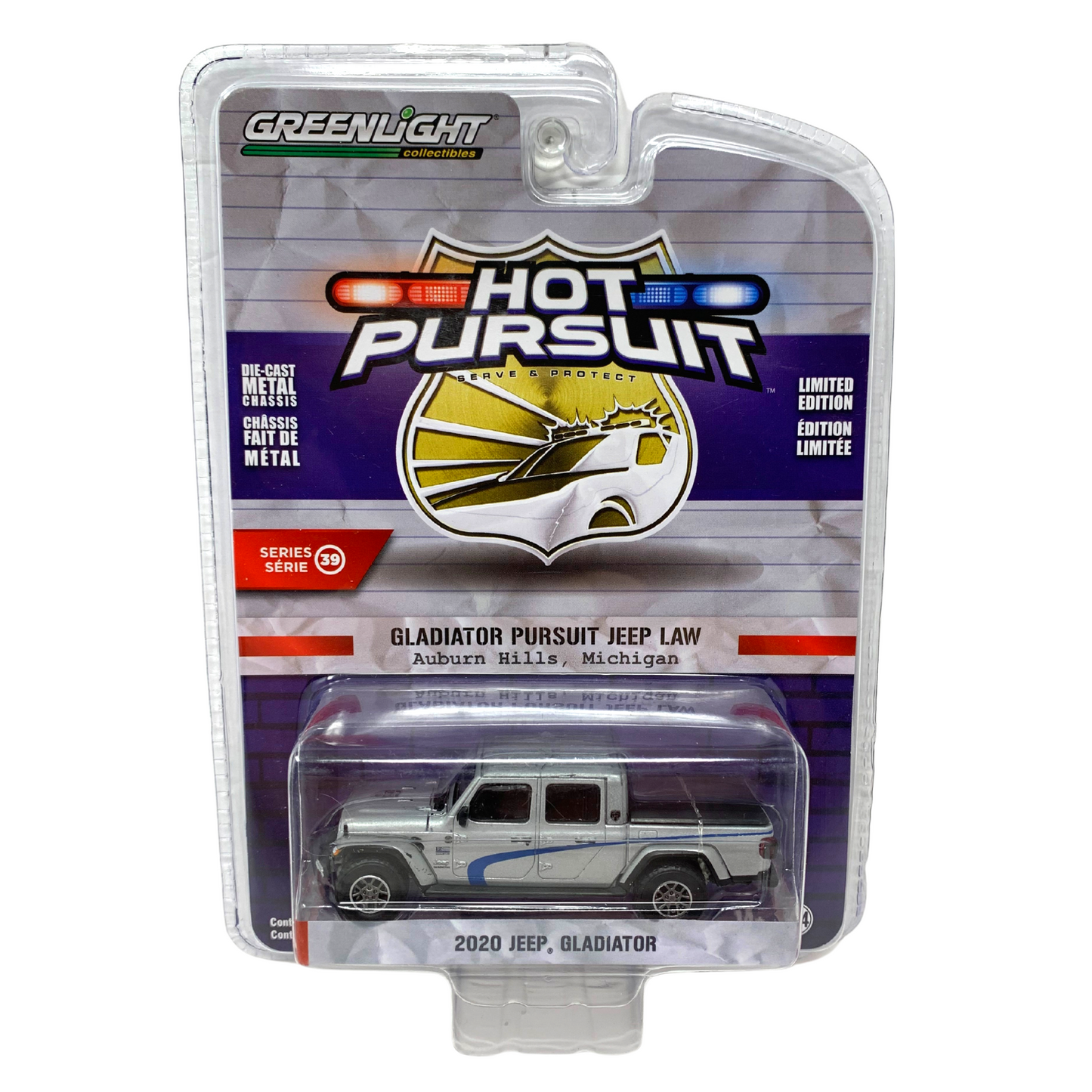 Greenlight Hot Pursuit Series 39 2020 Jeep Gladiator Law 1:64 Diecast