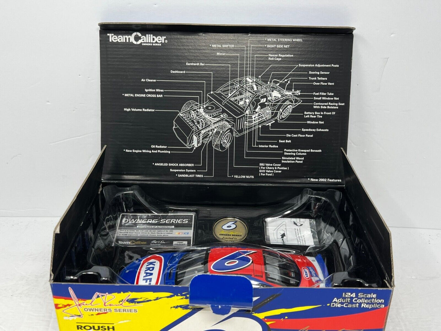 Team Caliber Owners Nascar #6 Mark Martin Kraft 2002 Ford Taurus 1:24 Diecast